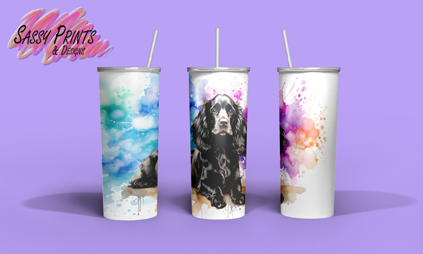 Black spaniel 3 (Tumbler 20oz)