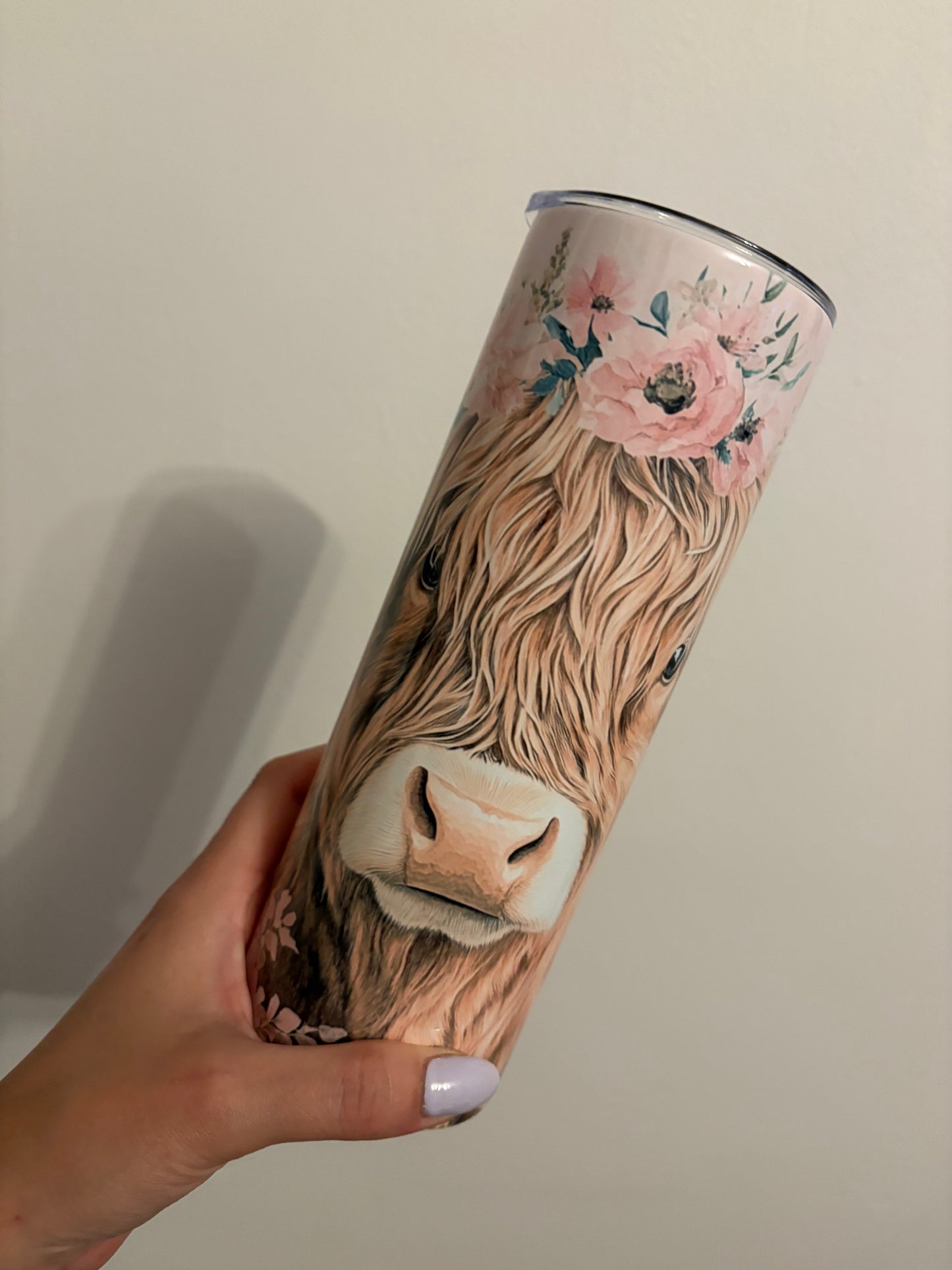 Pretty in pink - highland cow