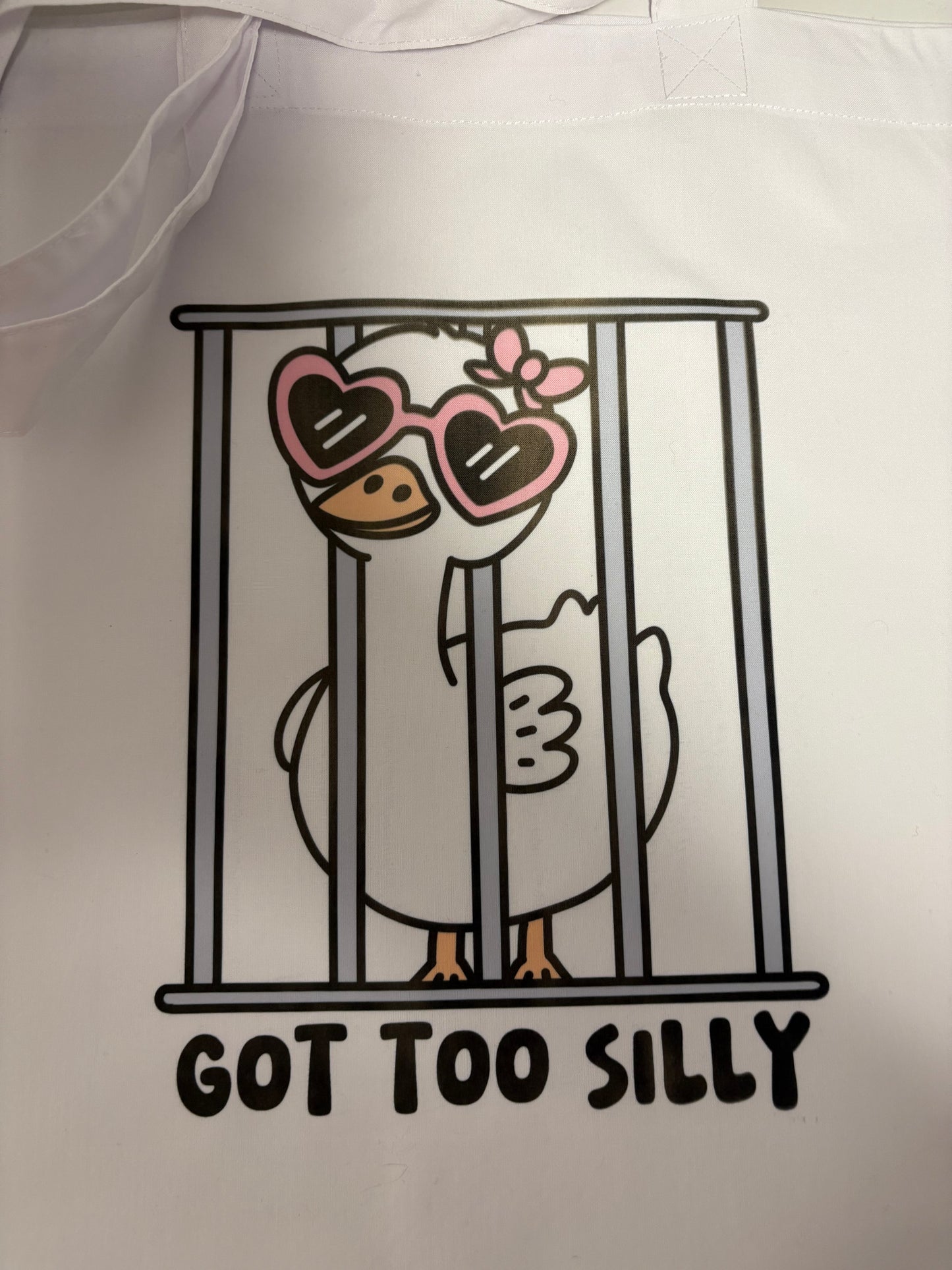 Silly goose tote bag
