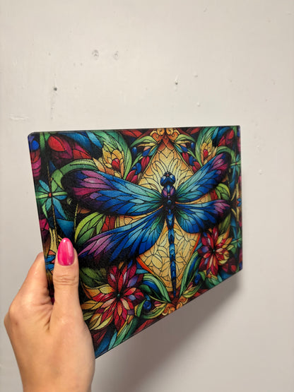 Stain glass dragonfly - chopping board