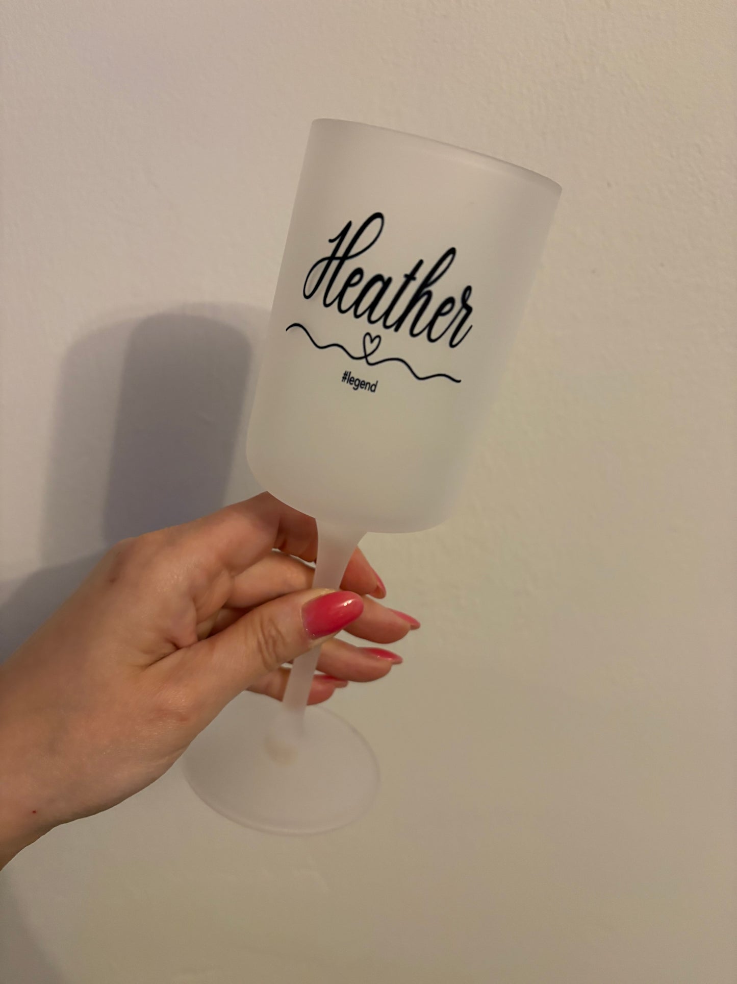 Personalised wine glass