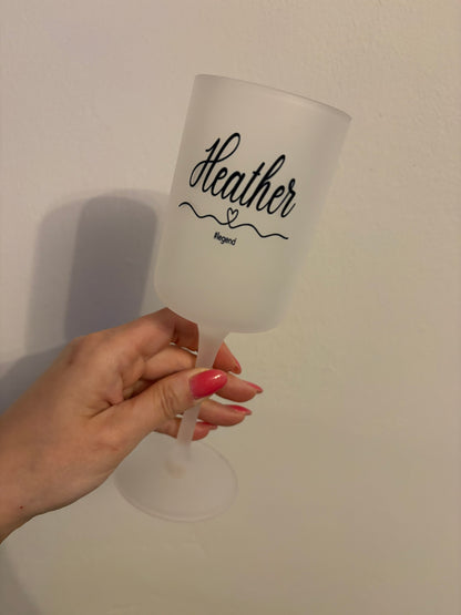 Personalised wine glass