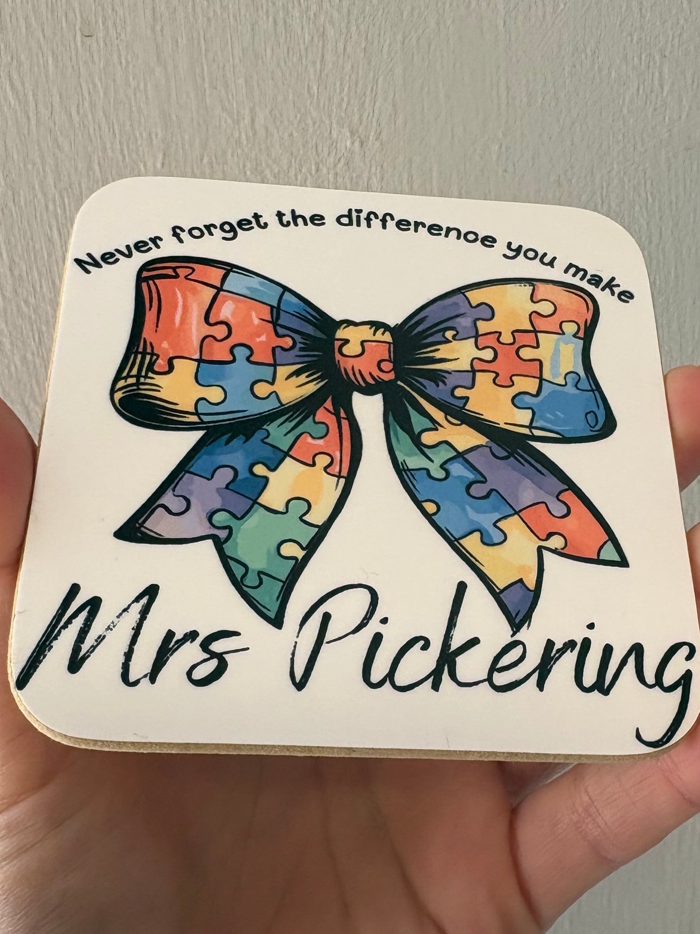 Autism bow coaster