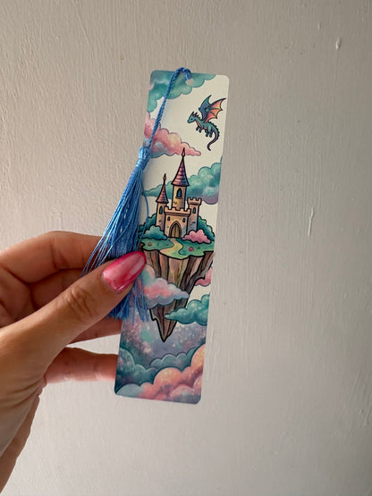 Mystical castle and dragon