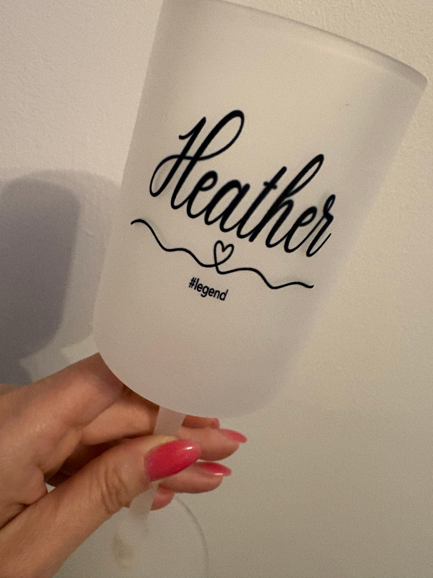 Personalised wine glass