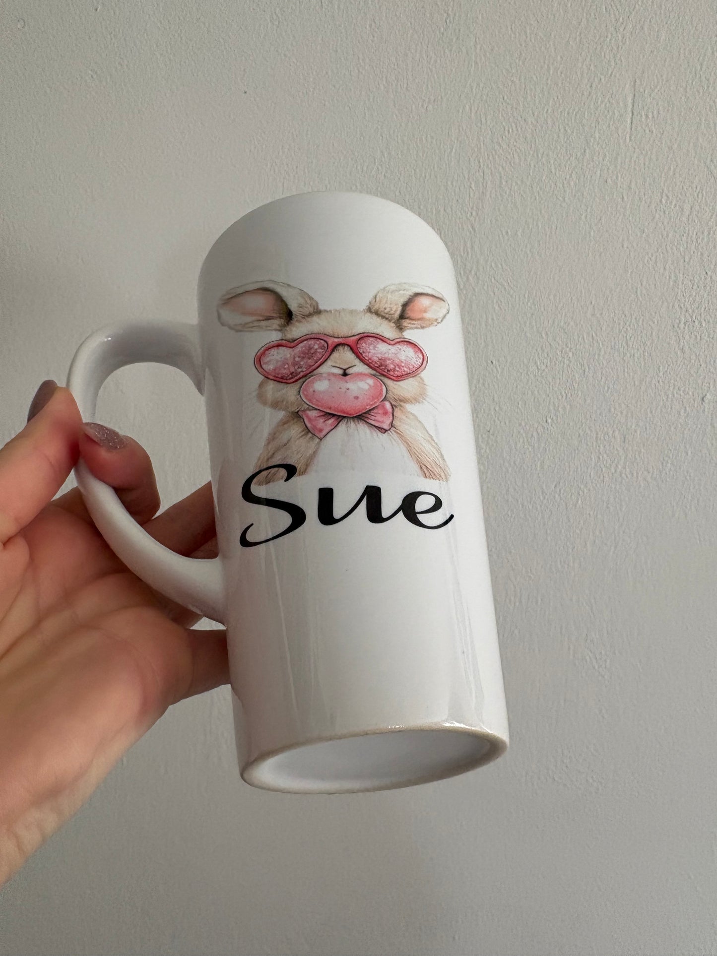 Rabbit with glasses - Latte Mug