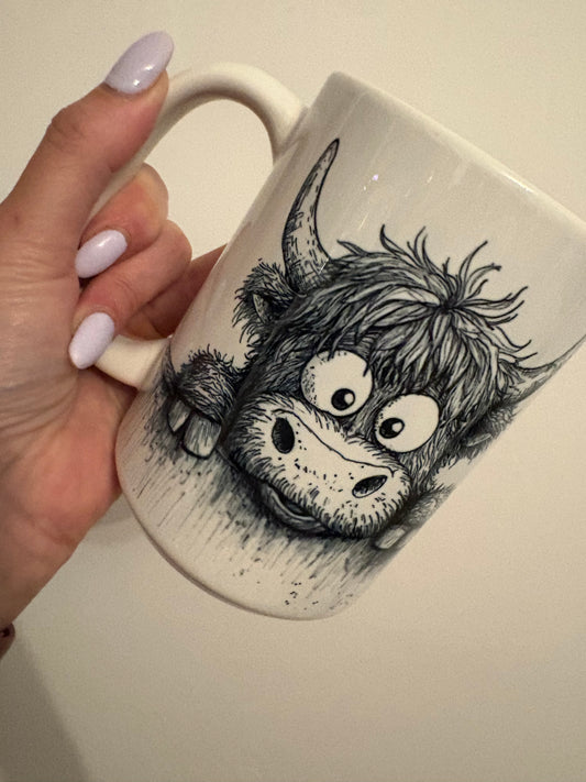 Highland cow - drawn