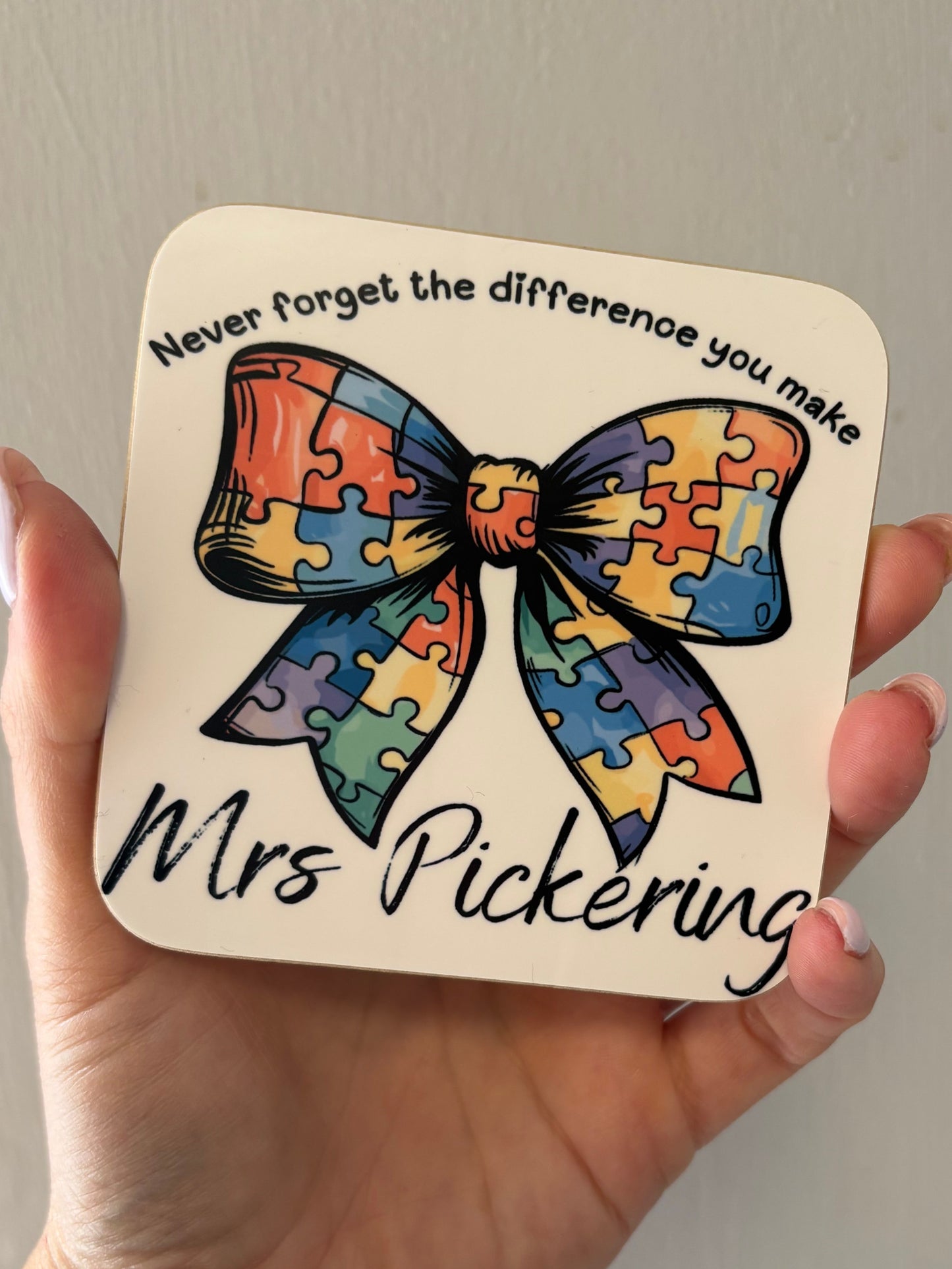 Autism bow coaster