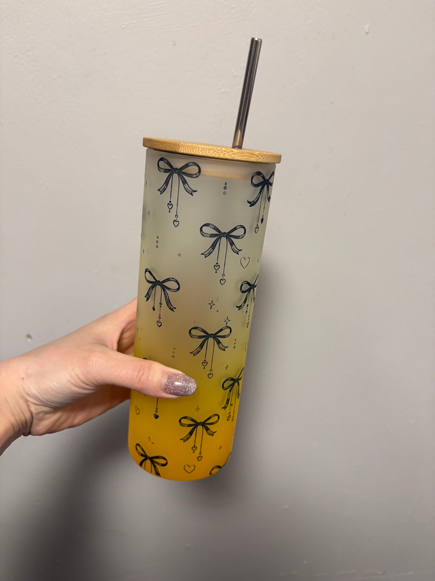 Bow Ombré Libby tumbler