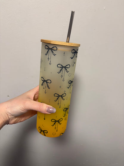 Bow Ombré Libby tumbler