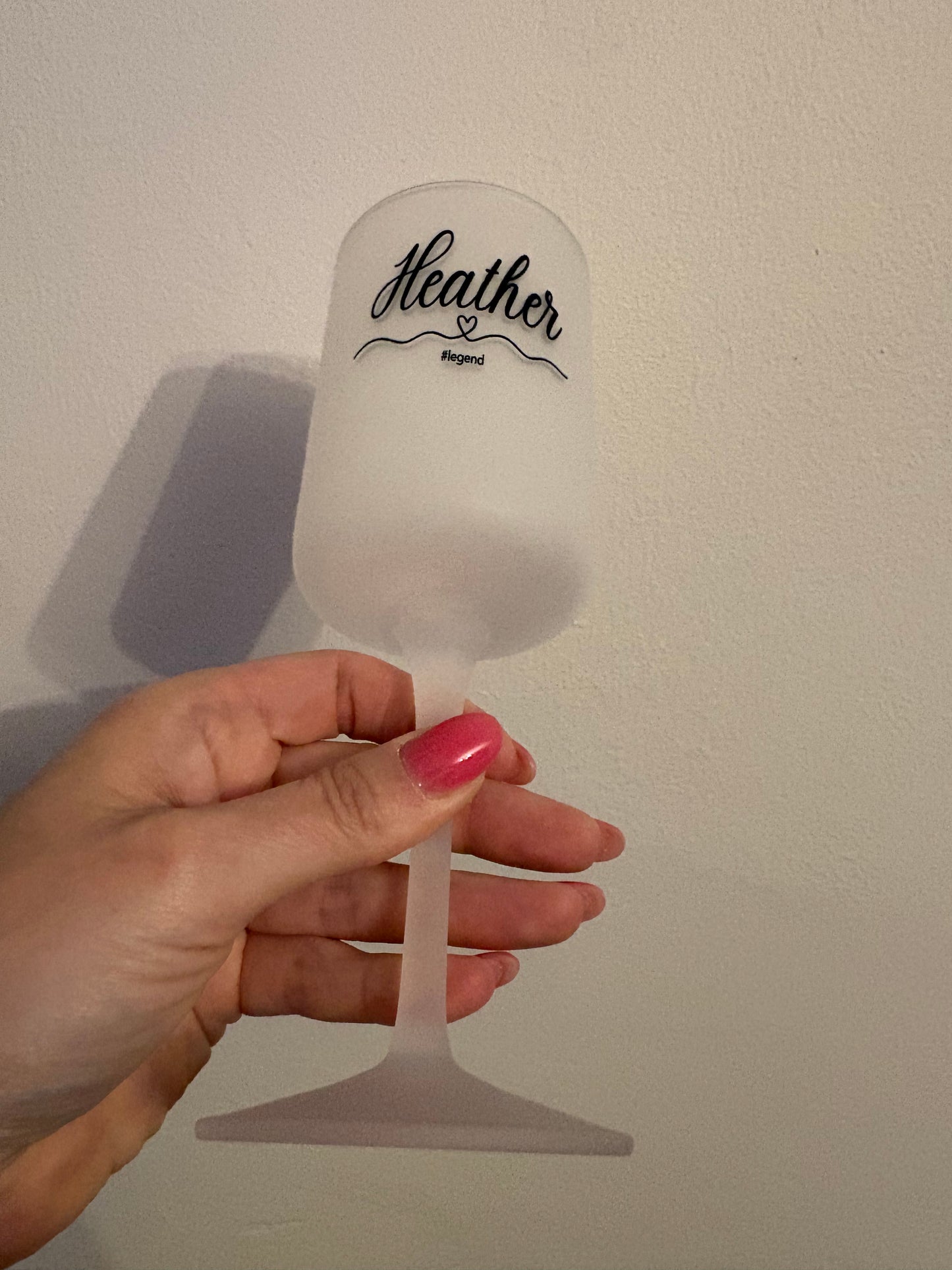 Personalised wine glass