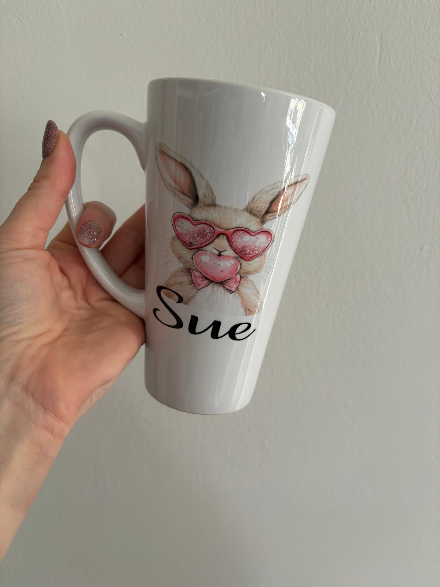 Rabbit with glasses - Latte Mug