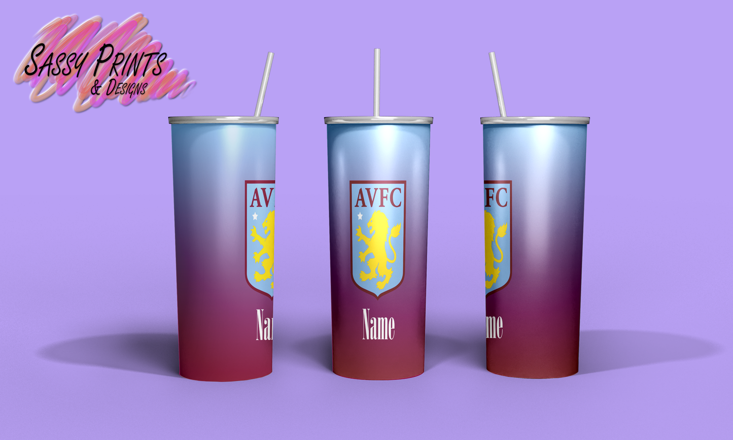 Football Badge: Aston Villa (Tumbler 20oz)