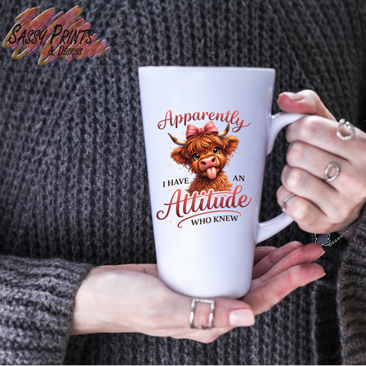 Latte mug - highland cow - attitude