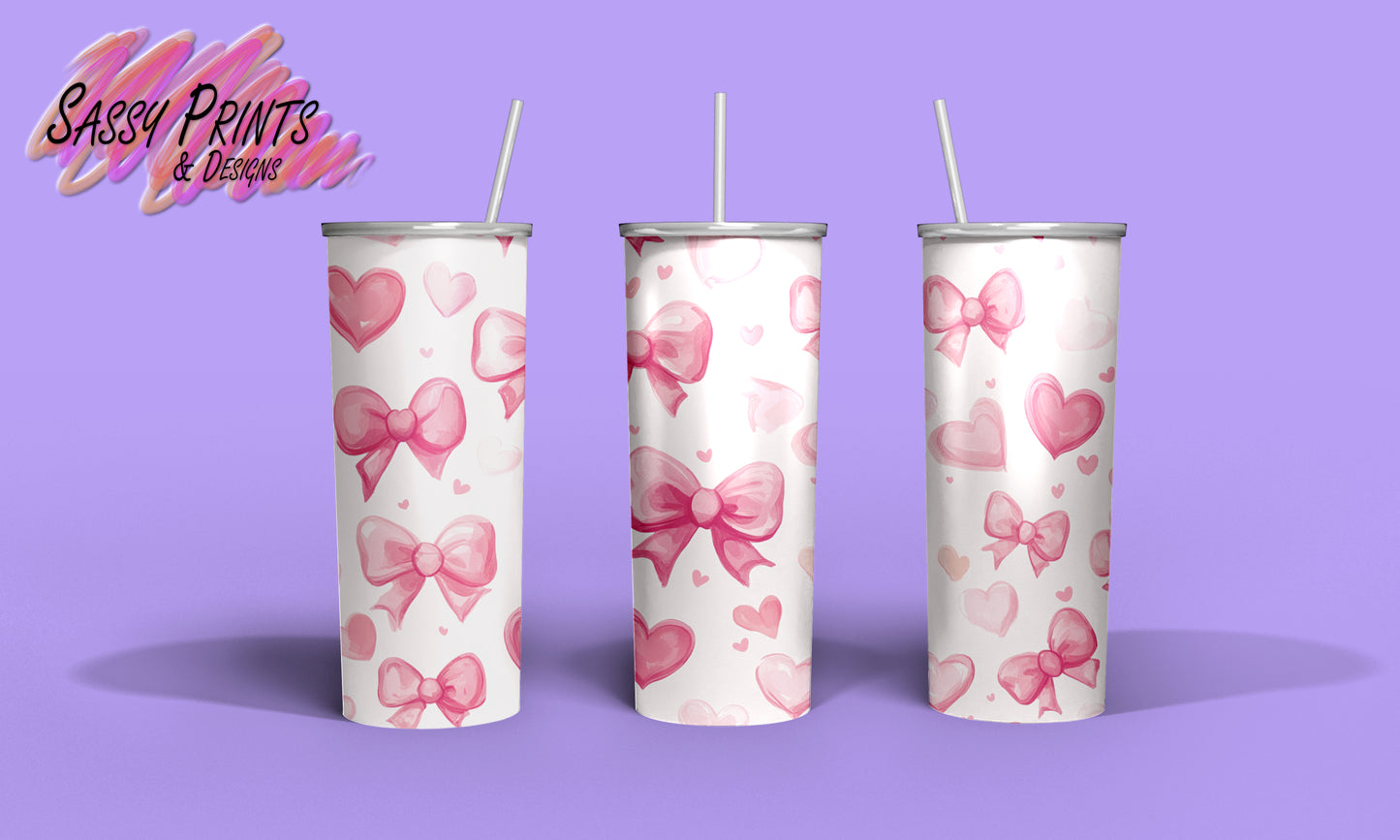 Bows and Hearts (Tumbler 20oz)