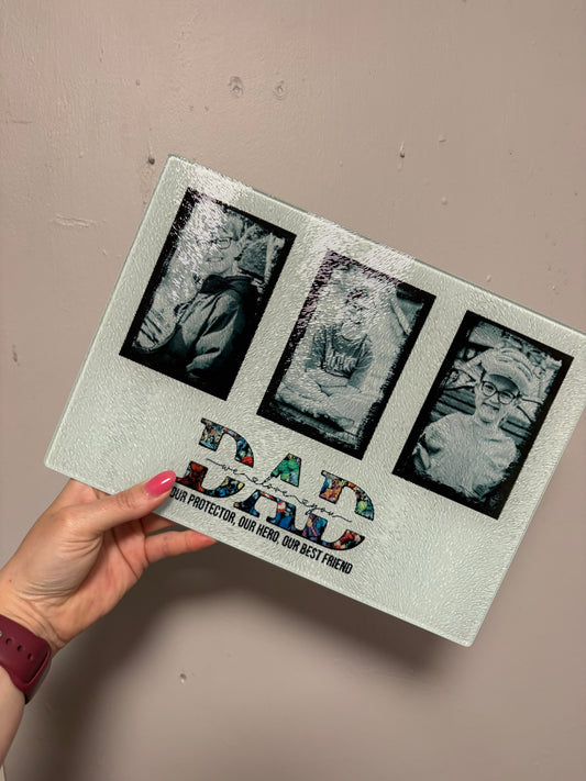 "DAD" Father's Day chopping board