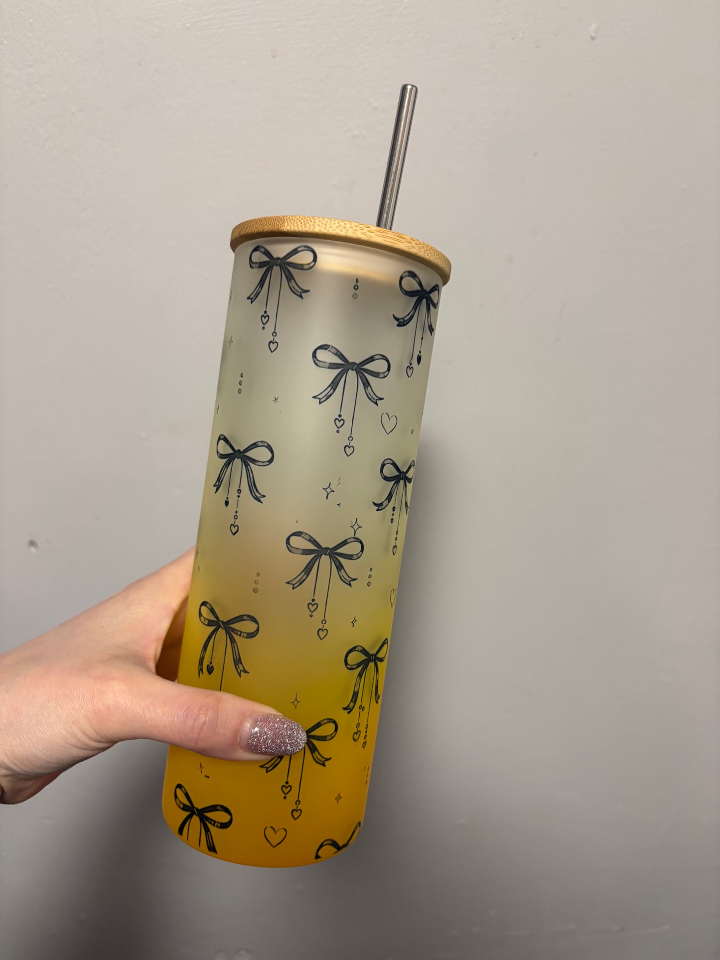 Bow Ombré Libby tumbler