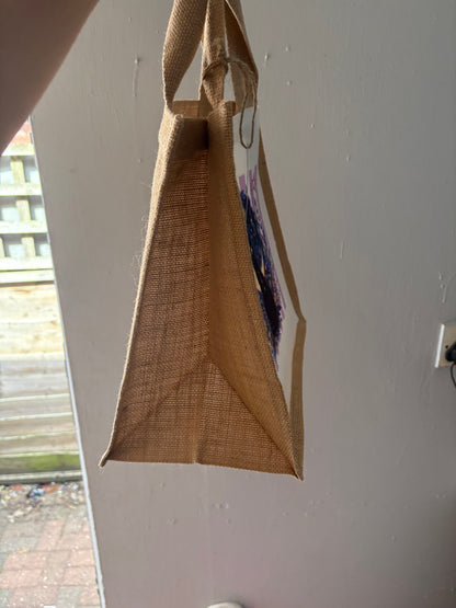 Cat and moon - Jute bag