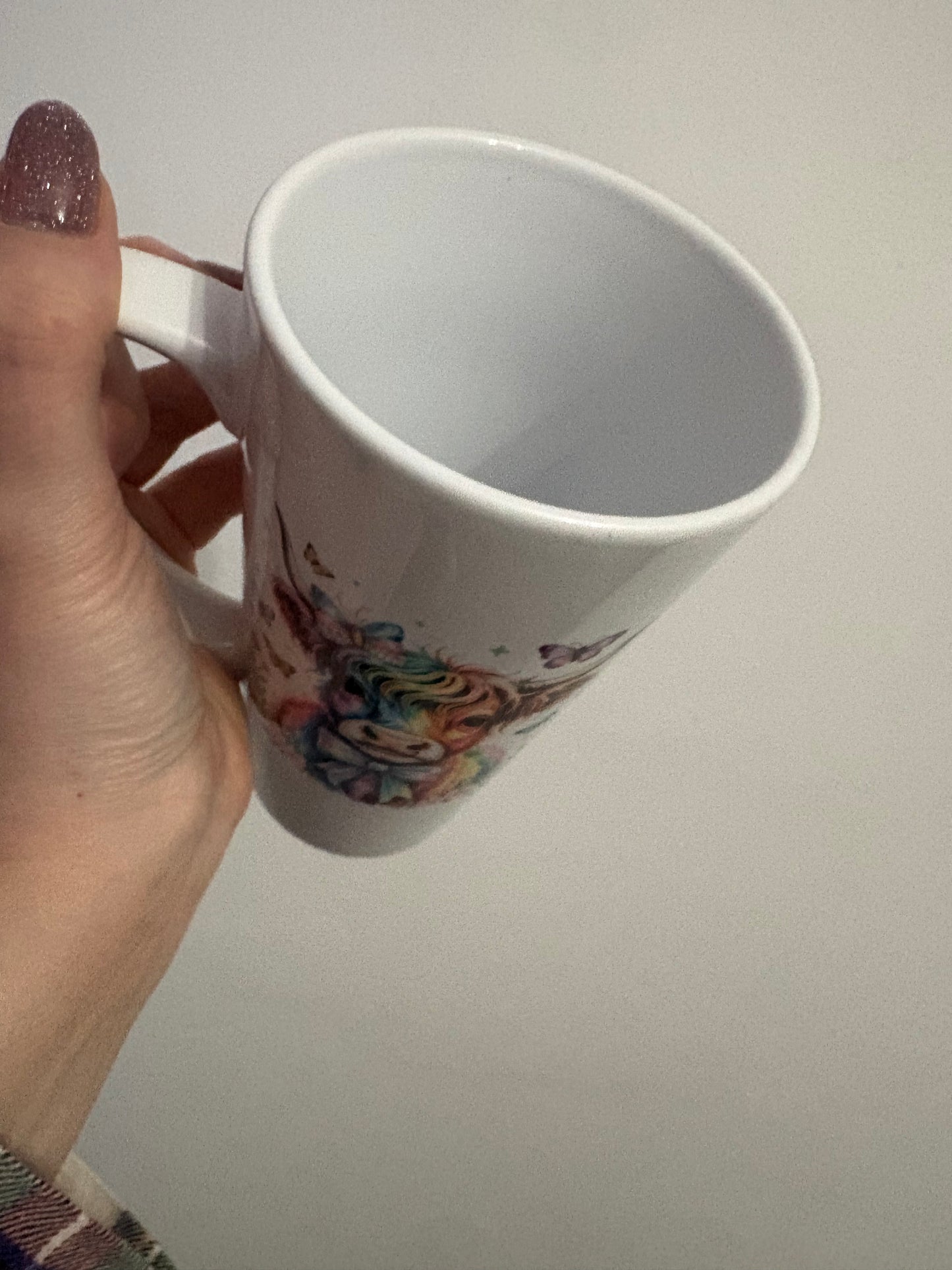 Highland cow latte mug