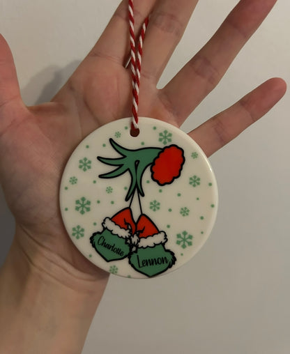Grinch family ornament