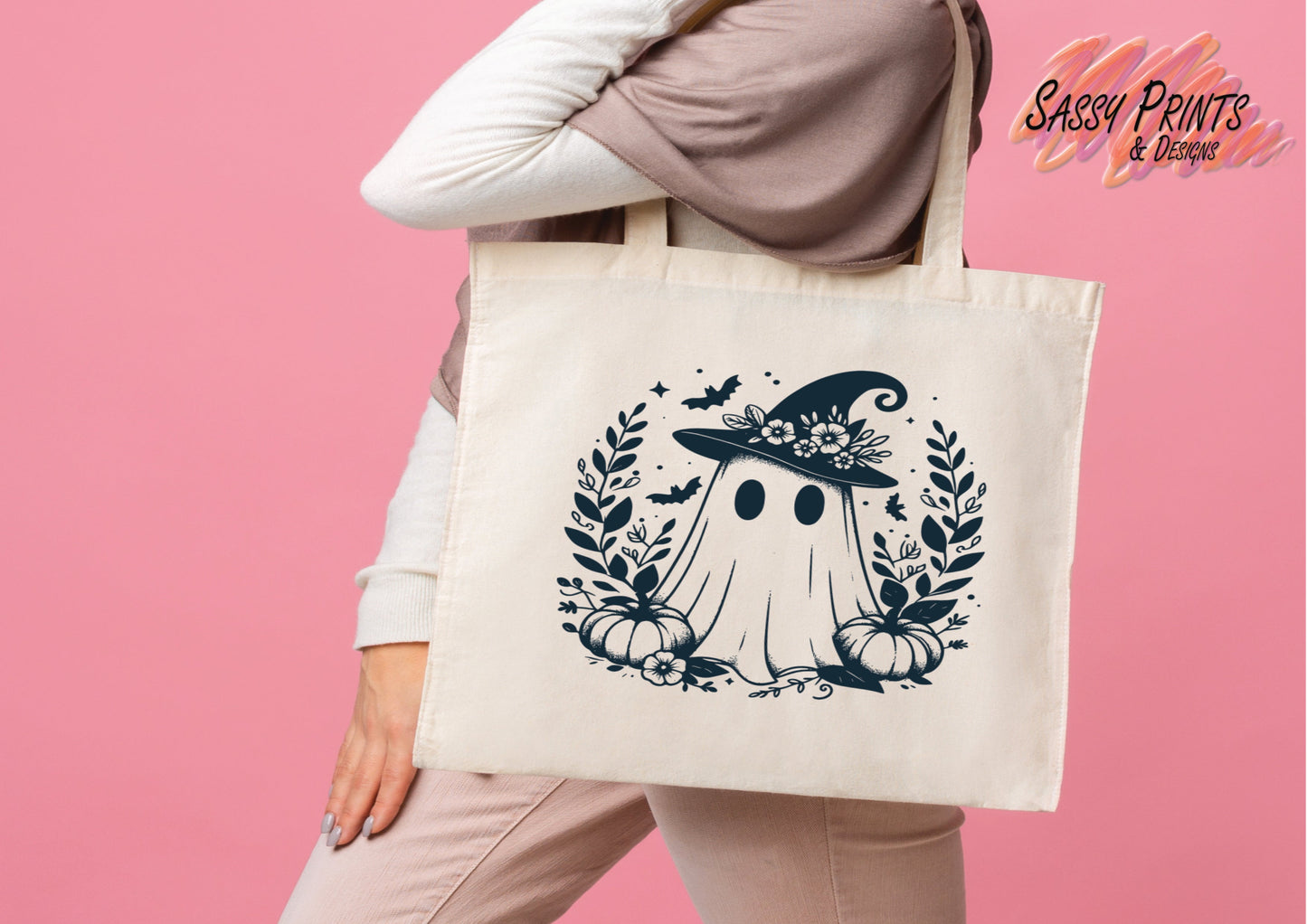 Ghost and Flower (Tote Bag)