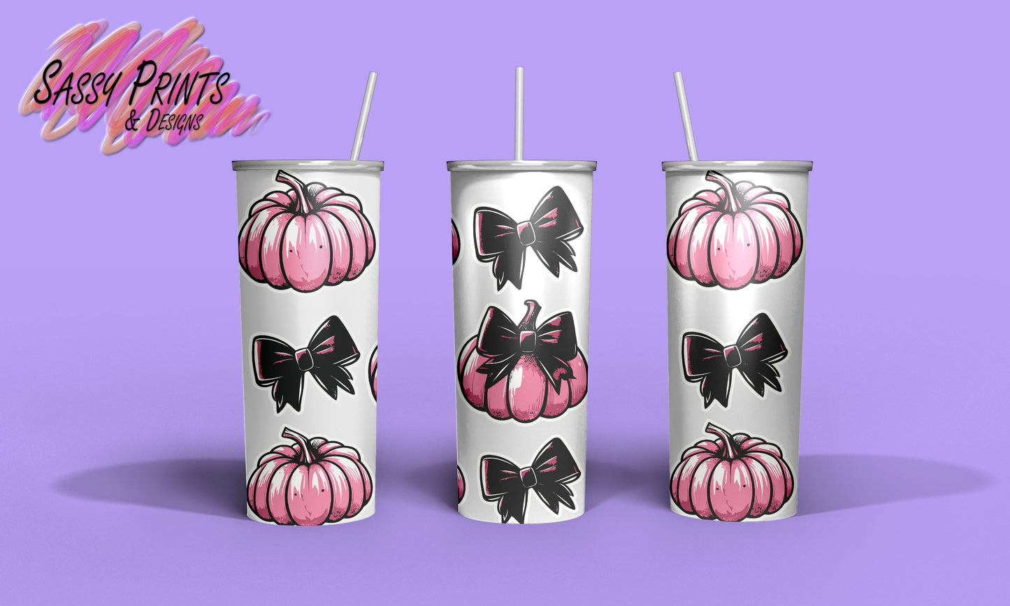 Pumpkin Pink & Black (Tumbler 20oz)