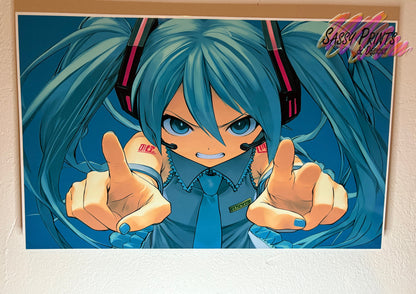 Hatsune Miku poster (Aluminium Print)