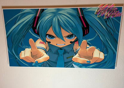 Hatsune Miku poster (Aluminium Print)