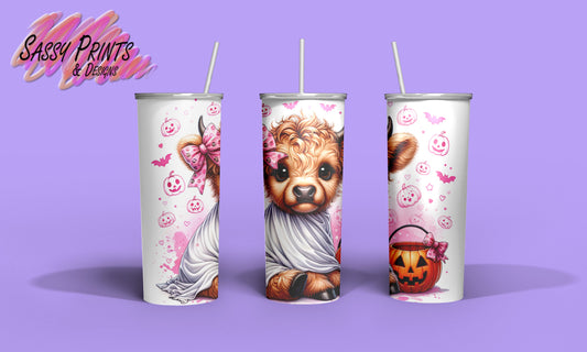 Highland Cow Pumpkin Pink (Tumbler 20oz)