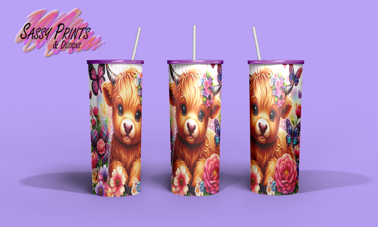 Highland cow tumbler