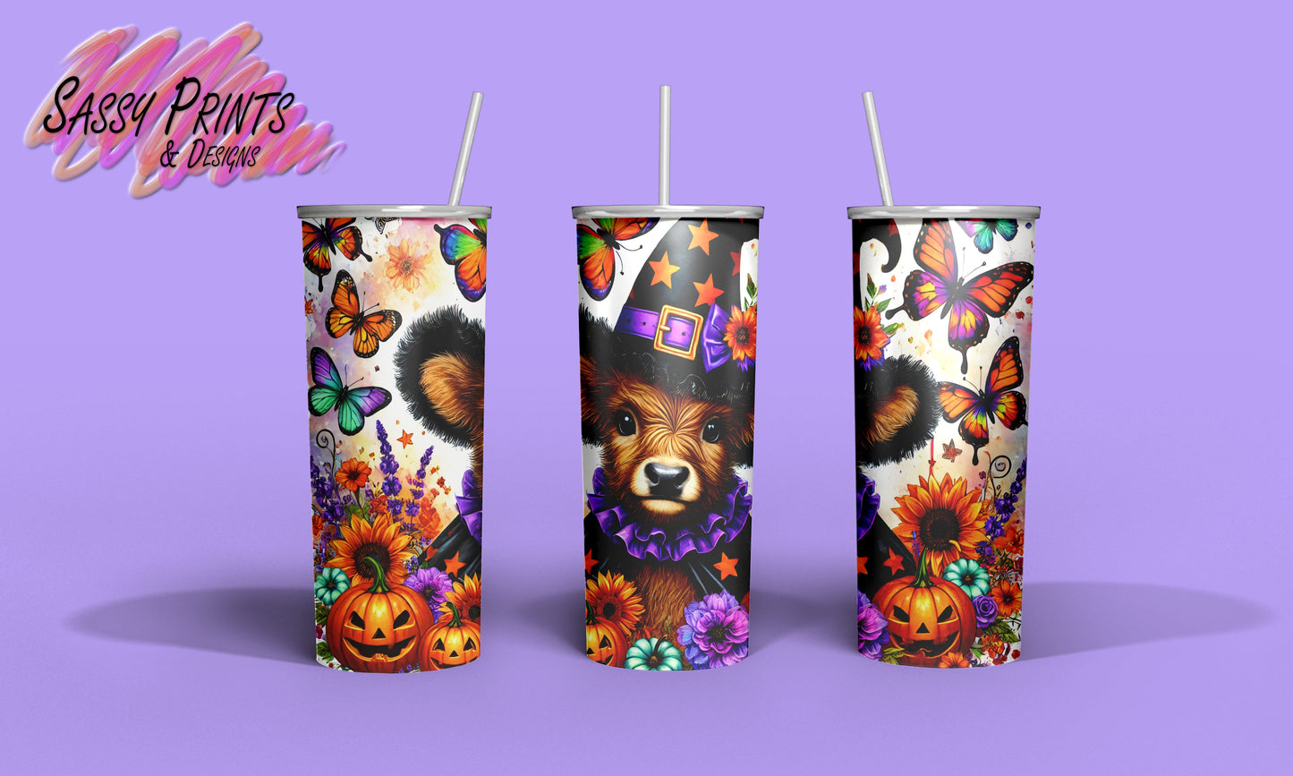 Highland Cow Witch 2 (Tumbler 20oz)