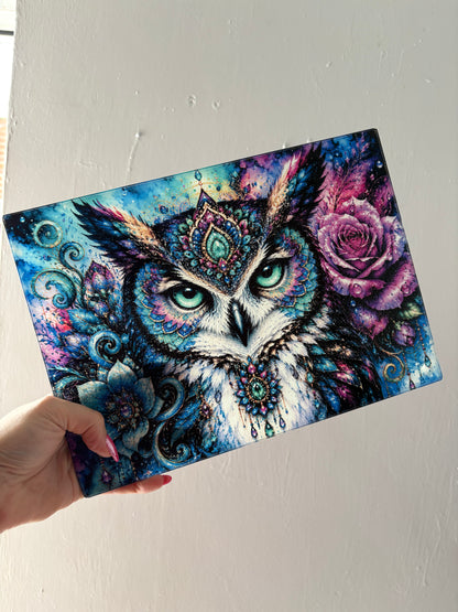 Stainless steel owl - chopping board