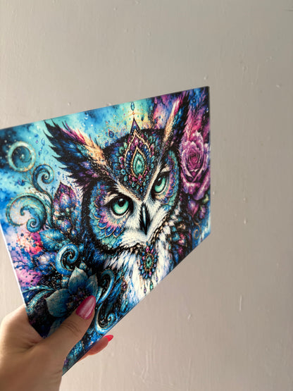 Stainless steel owl - chopping board