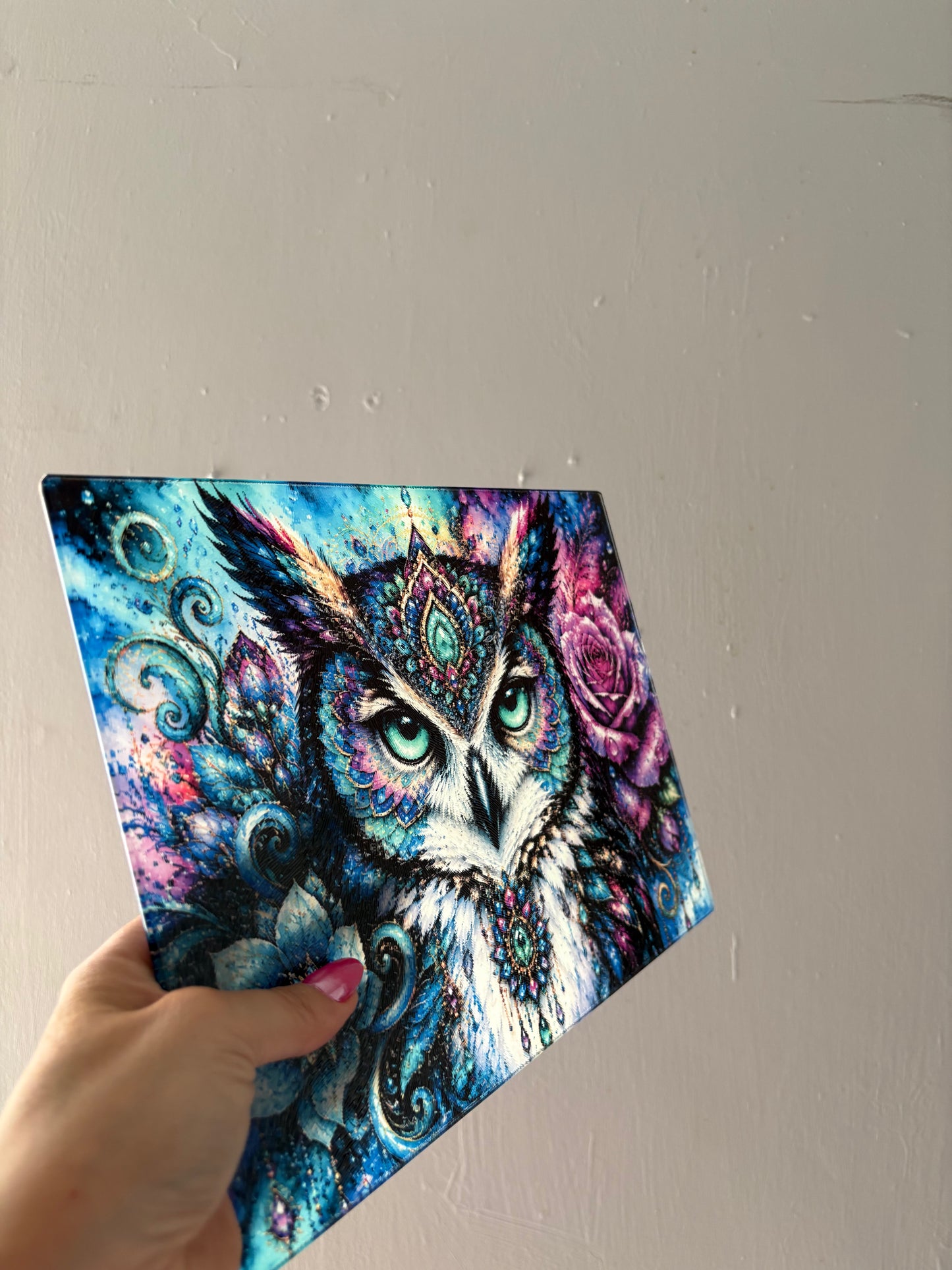 Stainless steel owl - chopping board