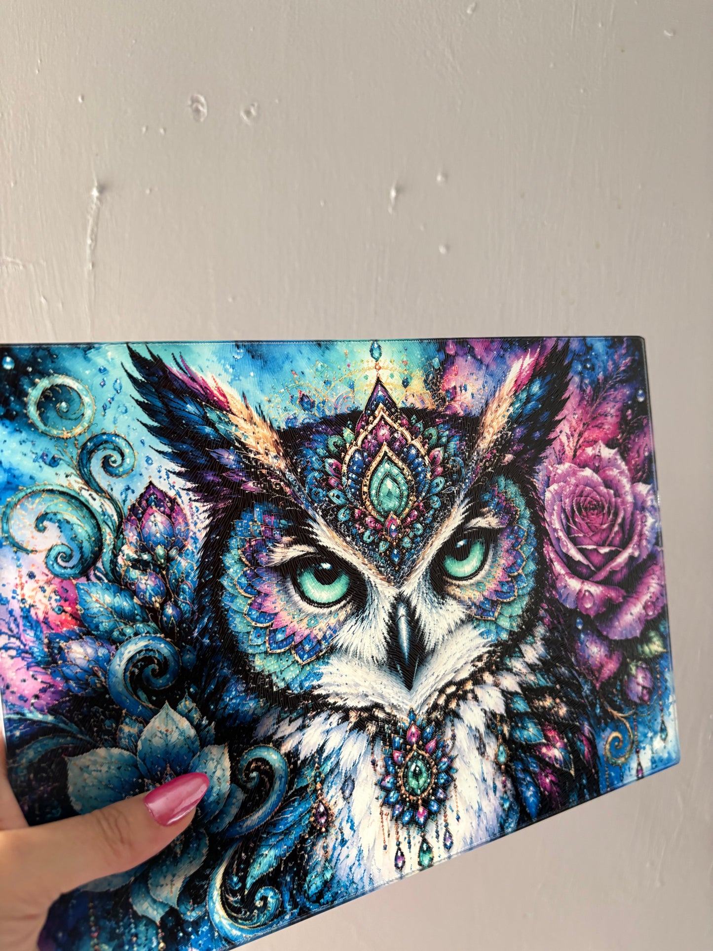 Stainless steel owl - chopping board