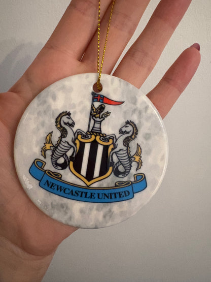 NUFC ceramic Christmas tree ornament