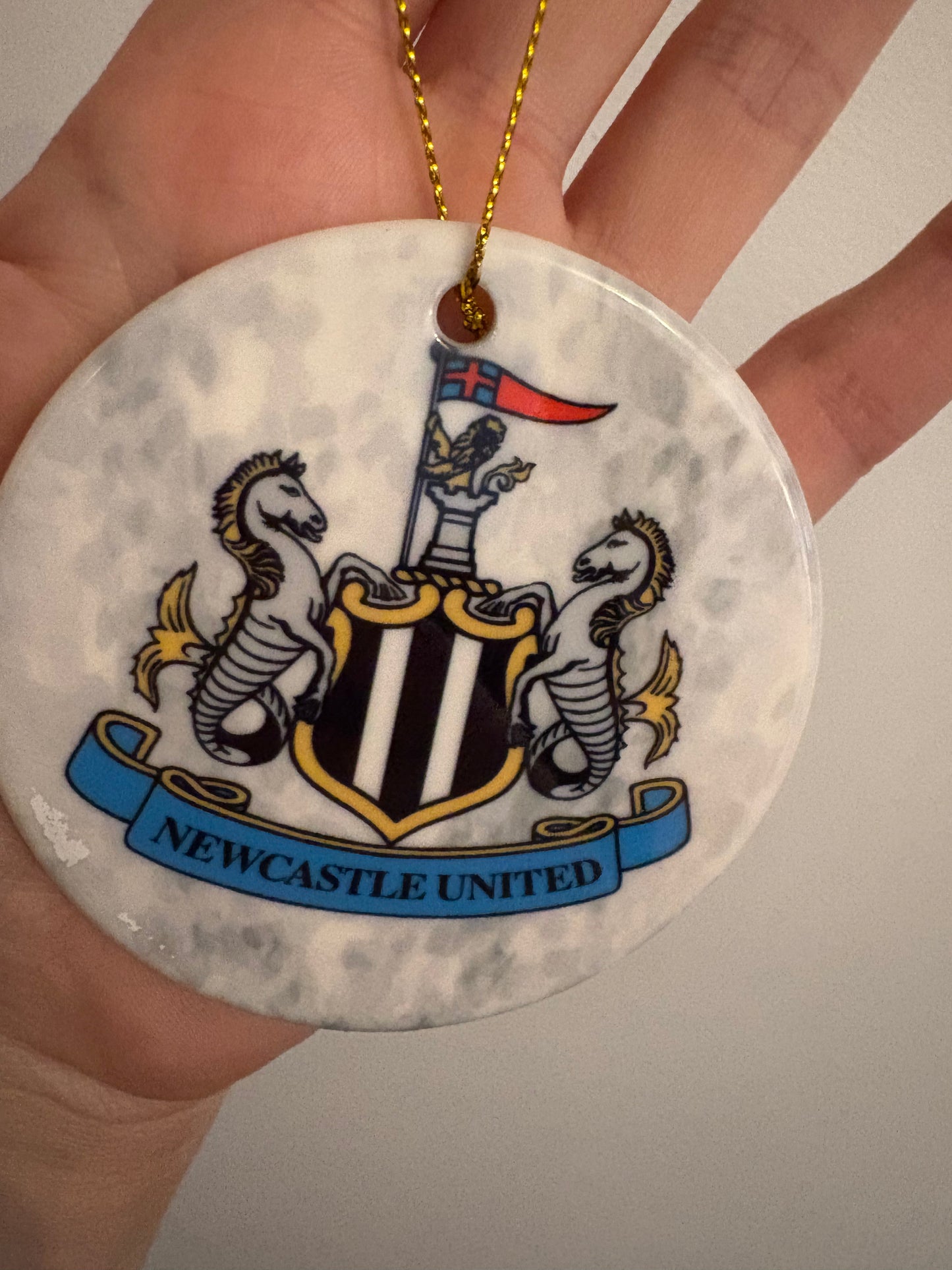 NUFC ceramic Christmas tree ornament