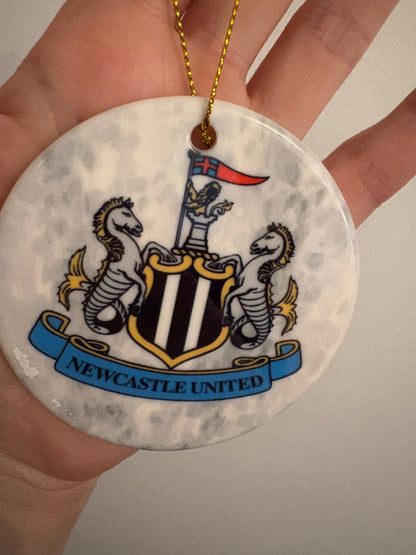 NUFC ceramic Christmas tree ornament