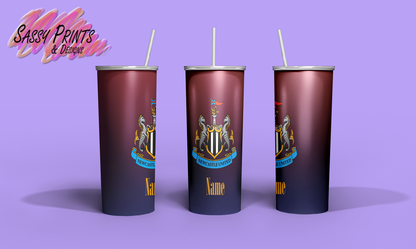 Football Badge: Newcastle United - Away (Tumbler 20oz)