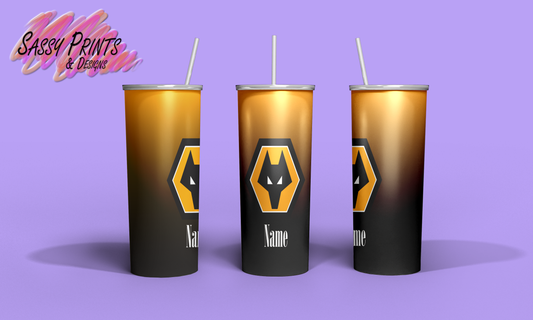 Football Badge: Wolves (Tumbler 20oz)