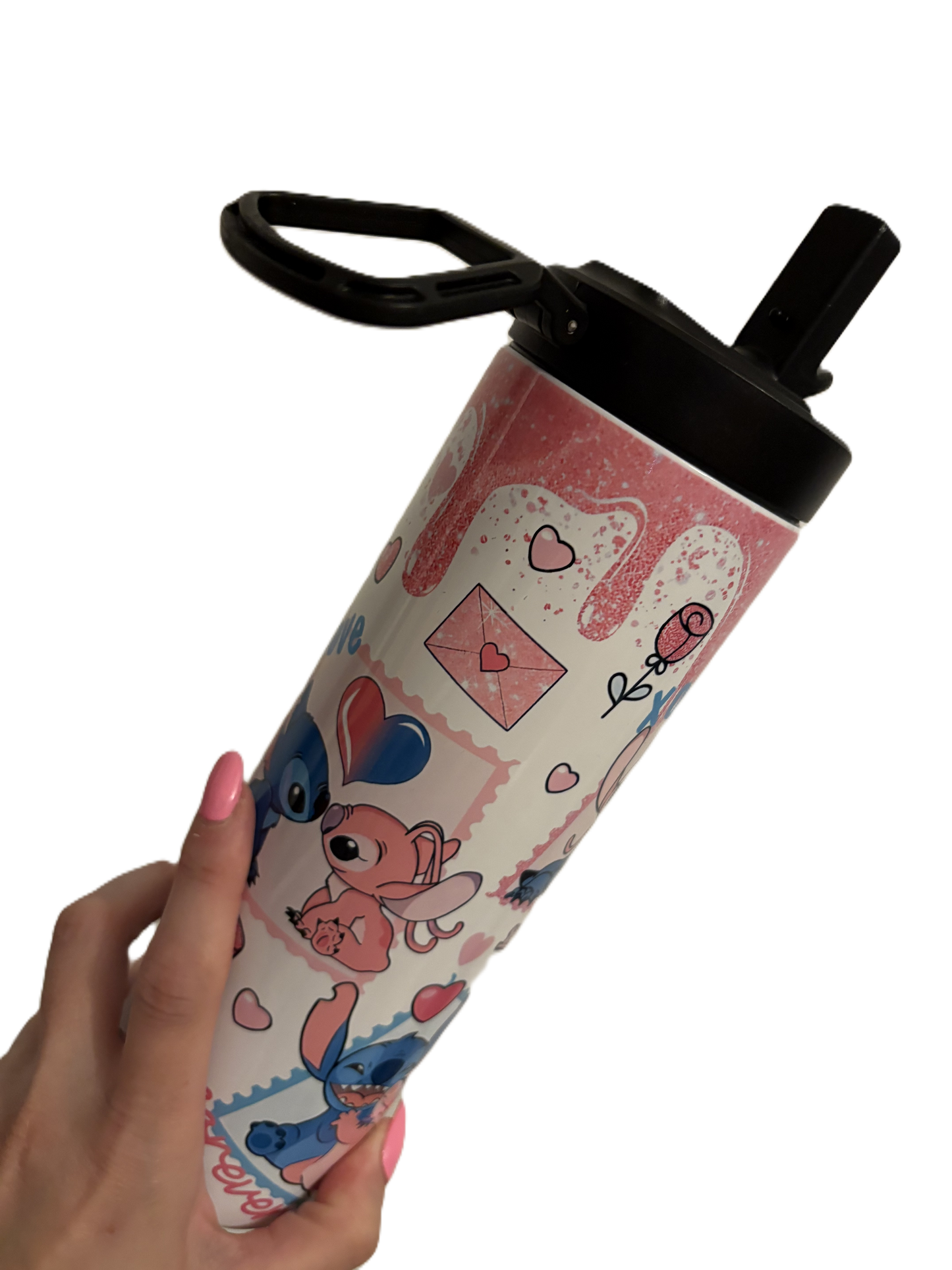 pretty pink sports tumbler